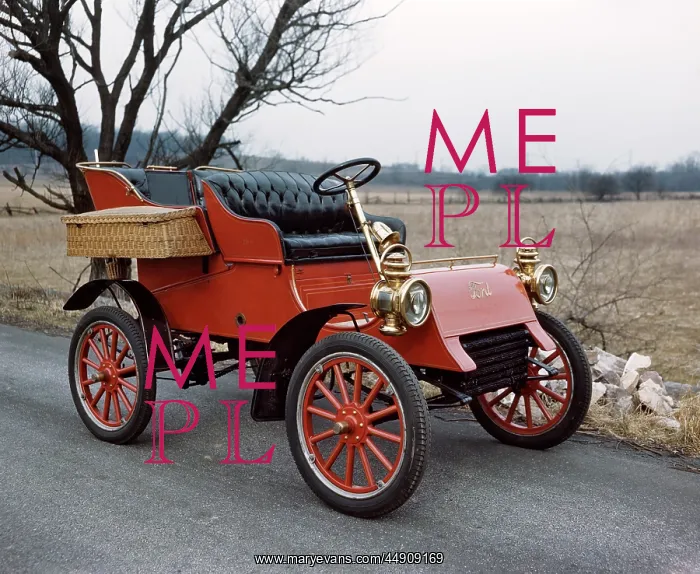 : Red Ford Model a Automobile with Black Leather Seats Red : Red Ford Model a Automobile with Black Leather Seats Red