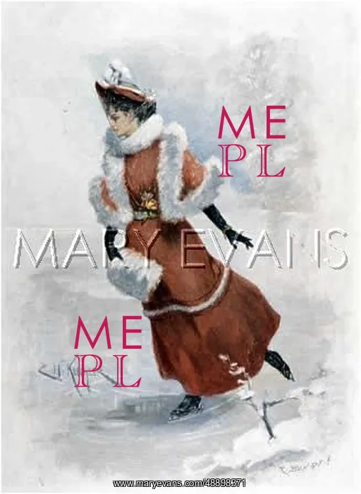 : RED ICE SKATING LADY : RED ICE SKATING LADY