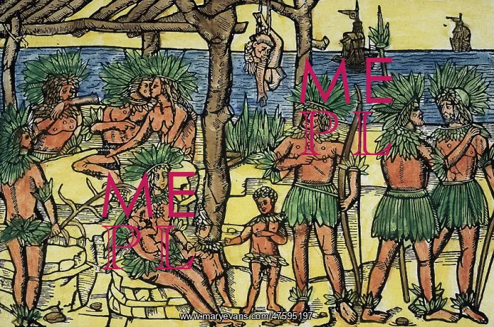 : Red Indians as Cannibals, 1494 : Red Indians as Cannibals, 1494