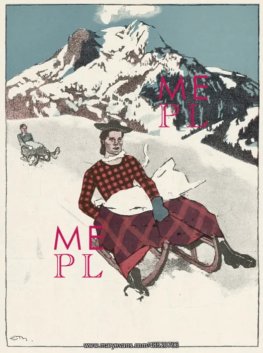 : RED LADY SLEDGING 1910 : RED LADY SLEDGING 1910
