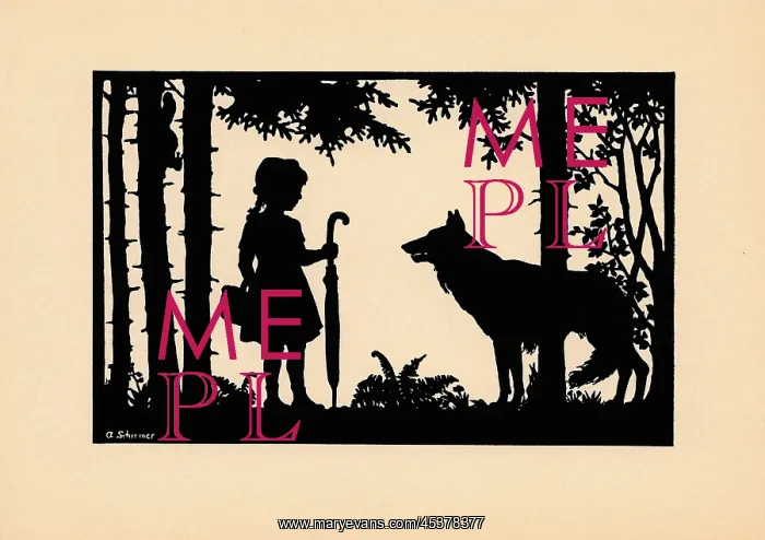 : Red Riding Hood in silhouette : Red Riding Hood in silhouette