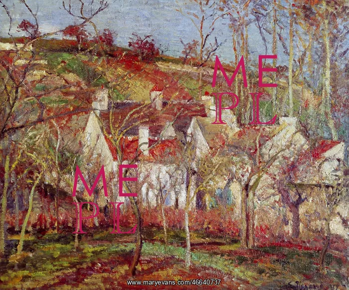 : The Red Roofs, by Camille Pissarro : The Red Roofs, by Camille Pissarro