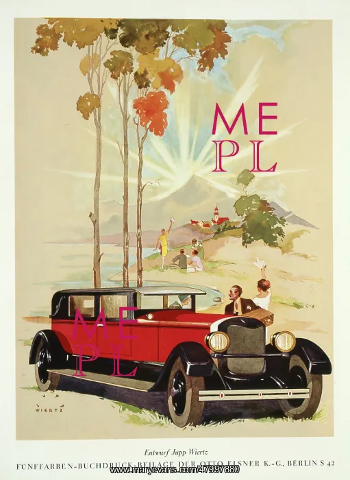 : Red vintage car at the seaside : Red vintage car at the seaside