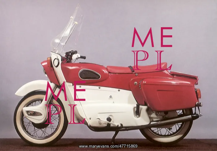 : Red and White Motorbike : Red and White Motorbike