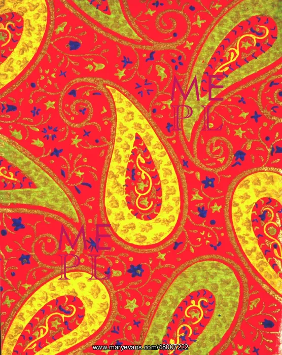  : Red, yellow and green abstract art deco design