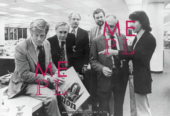 : Redford, Hoffman, Robards, on Watergate film set : Redford, Hoffman, Robards, on Watergate film set