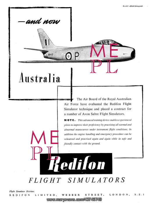 : Redifon Flight Simulator : RAAF Sabre : Redifon Flight Simulator : RAAF Sabre