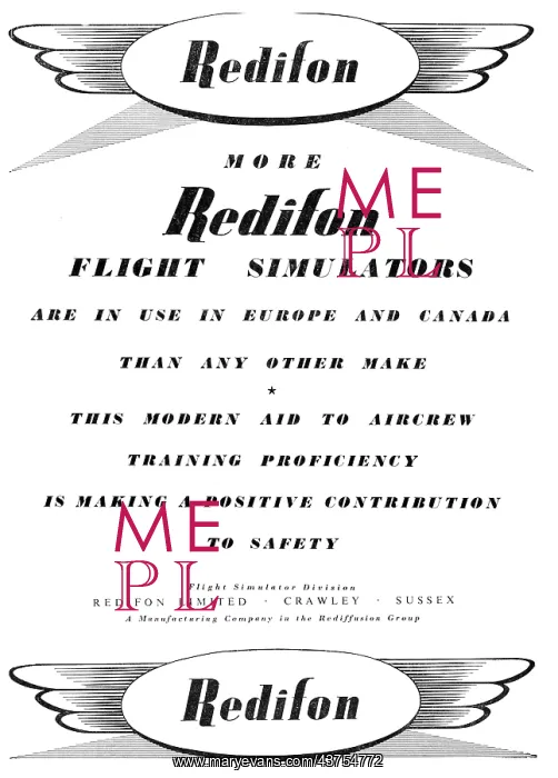 : Redifon Flight Simulators 1956 : Redifon Flight Simulators 1956