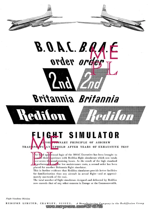 : Redifon Flight Simulators : Redifon Flight Simulators