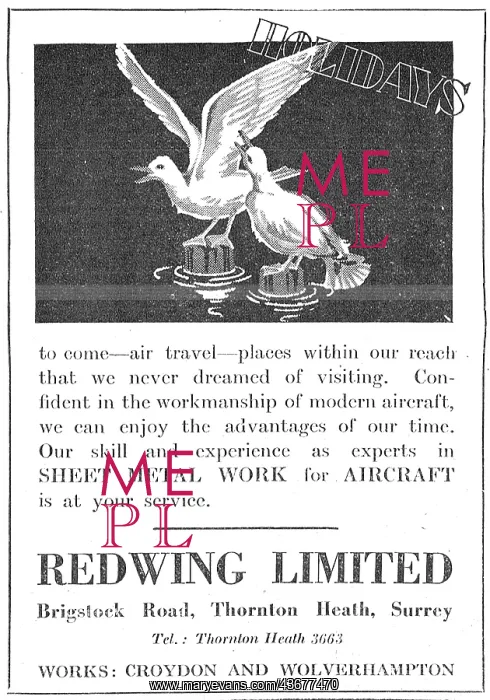: Redwing Aircraft & General Engineers : Redwing Aircraft & General Engineers