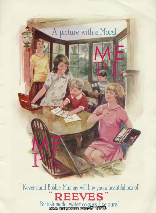: Reeves paints advertisement : Reeves paints advertisement