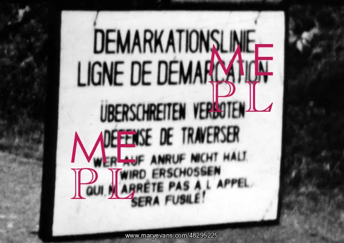 : Reference to the demarcation line in France : Reference to the demarcation line in France