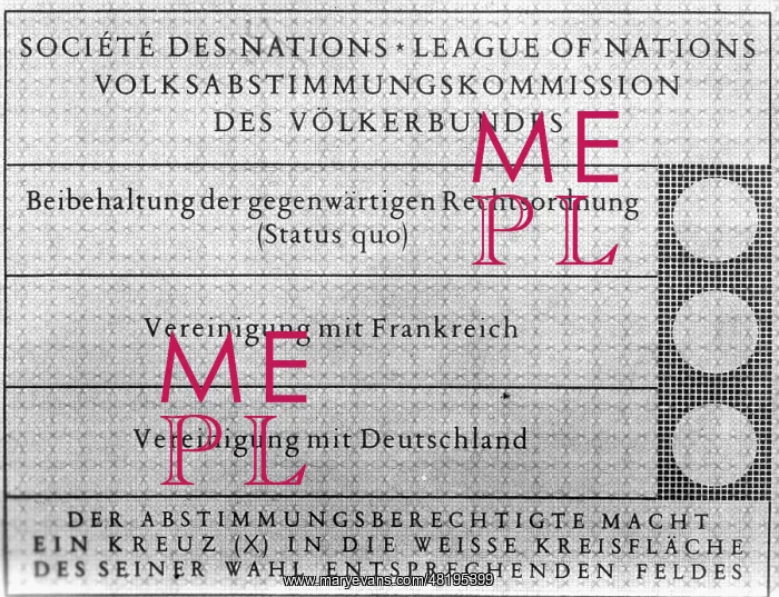 : Referendum in the Saarland, 1935 : Referendum in the Saarland, 1935