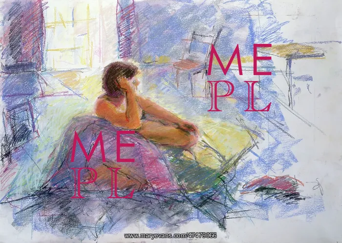 : Reflections ' seated nude : Reflections ' seated nude