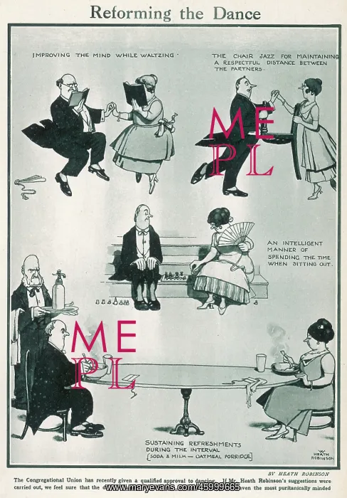 : Reforming the Dance by William Heath Robinson : Reforming the Dance by William Heath Robinson