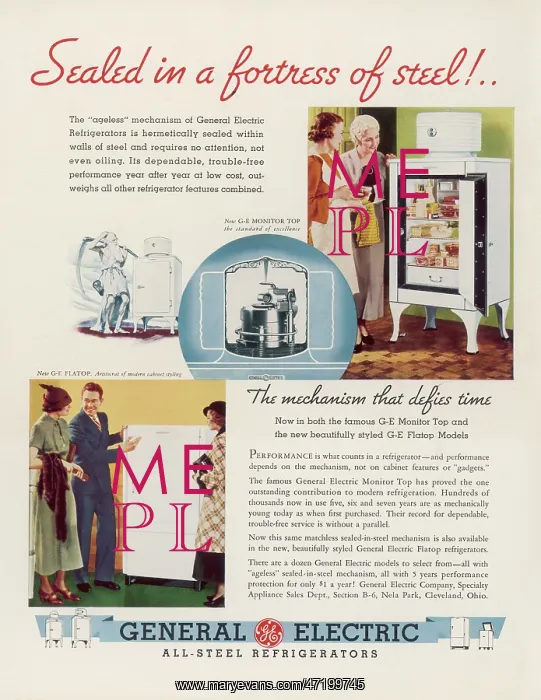 : Refrigerator Advertisement - 1935 : Refrigerator Advertisement - 1935
