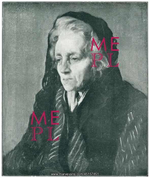 : A Refugee. A portrait painting of an older woman who is a refugee : A Refugee. A portrait painting of an older woman who is a refugee
