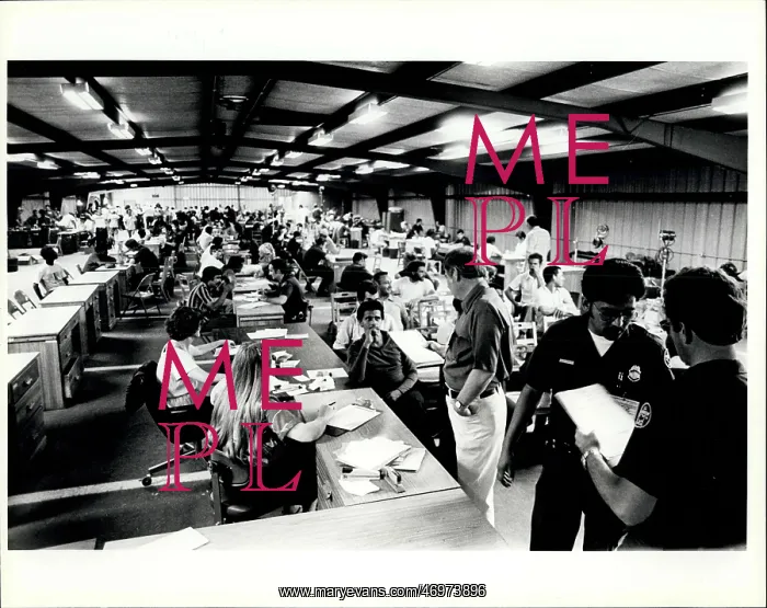 : Refugees. The processing area at the fairground in Fort Walton Beach where : Refugees. The processing area at the fairground in Fort Walton Beach where