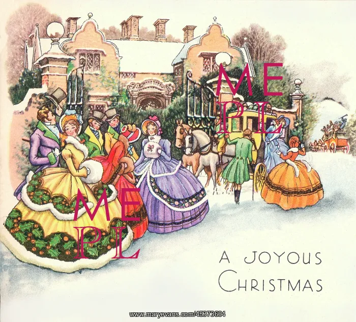 : Regency Christmas Scene : Regency Christmas Scene