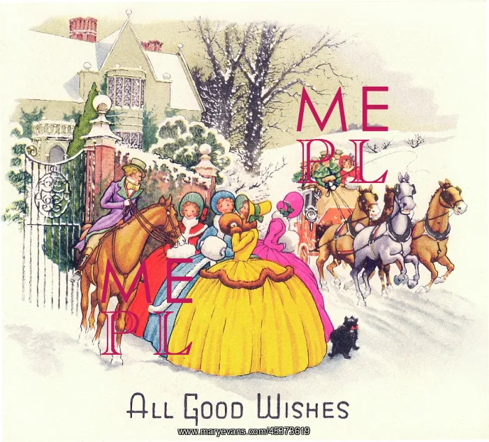 : Regency Christmas Scene : Regency Christmas Scene