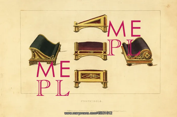: Regency-era footstools by Matthew Gregson, 1813 : Regency-era footstools by Matthew Gregson, 1813