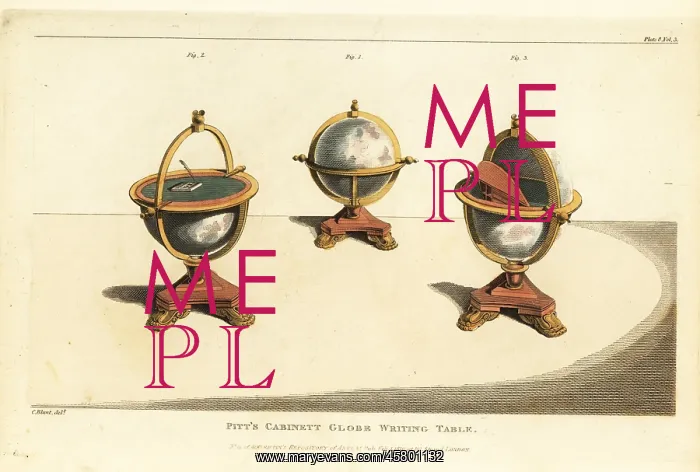 : Regency-era library globe that turns into a writing desk : Regency-era library globe that turns into a writing desk