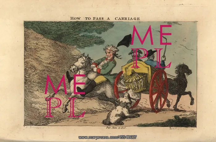 : Regency gentleman losing control of his horse : Regency gentleman losing control of his horse