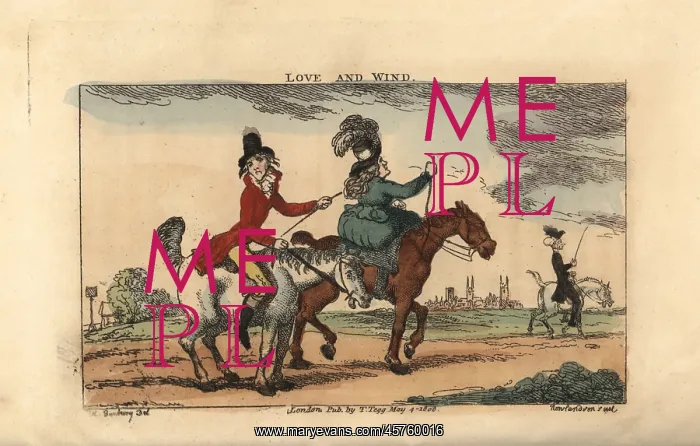 : Regency gentleman riding with his belle : Regency gentleman riding with his belle