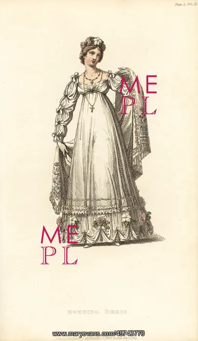 : Regency lady in evening dress and transparent : Regency lady in evening dress and transparent