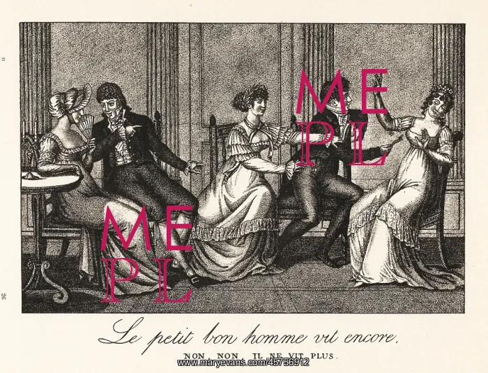 : Regency party-goers playing the game of The Little : Regency party-goers playing the game of The Little