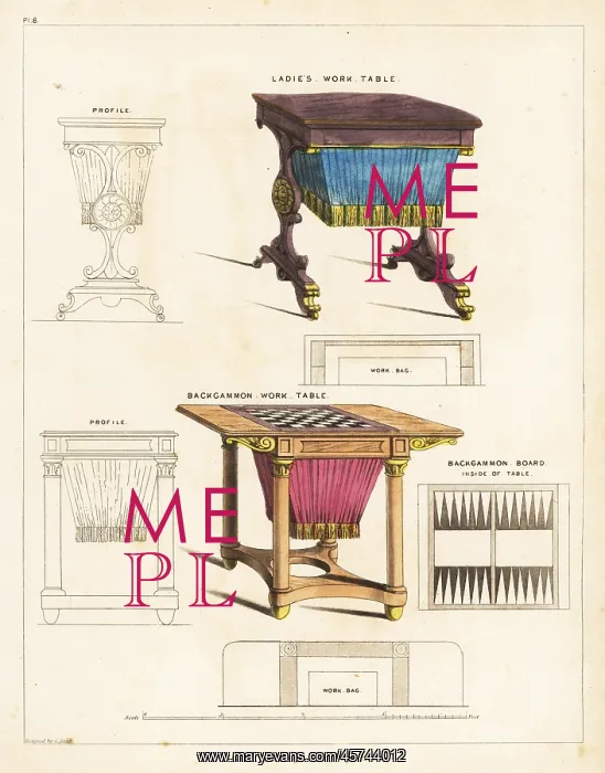 : Regency-style work tables for ladies : Regency-style work tables for ladies