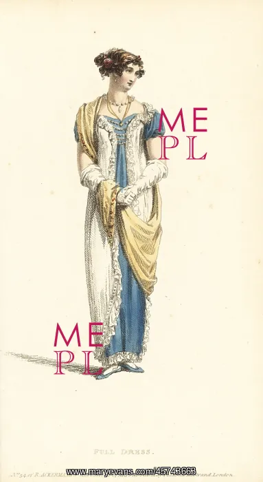 : Regency woman in full dress : Regency woman in full dress