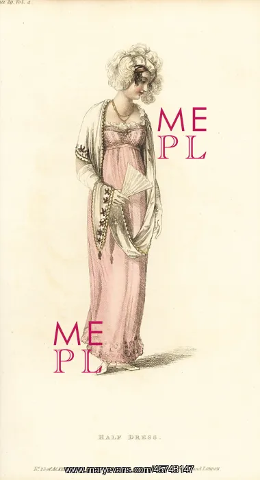: Regency woman in evening or half dress : Regency woman in evening or half dress