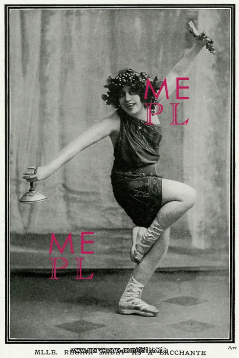 : Regina Badet as a Bacchante : Regina Badet as a Bacchante