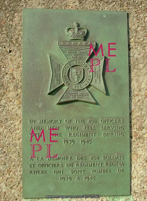 : Regina Rifle Regiment Plaque Juno Beach exit : Regina Rifle Regiment Plaque Juno Beach exit