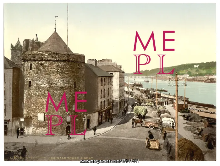 : Reginald Tower and Quay, Waterford. County Waterford, Irelan : Reginald Tower and Quay, Waterford. County Waterford, Irelan