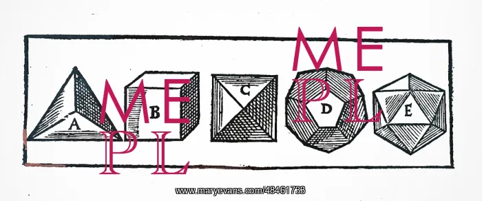 : The five regular geometrical solids : The five regular geometrical solids
