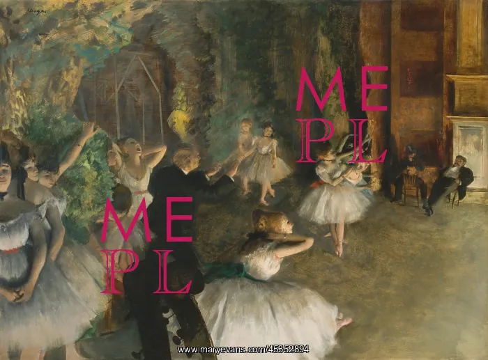 : Rehearsal of the Ballet Onstage, by Degas : Rehearsal of the Ballet Onstage, by Degas
