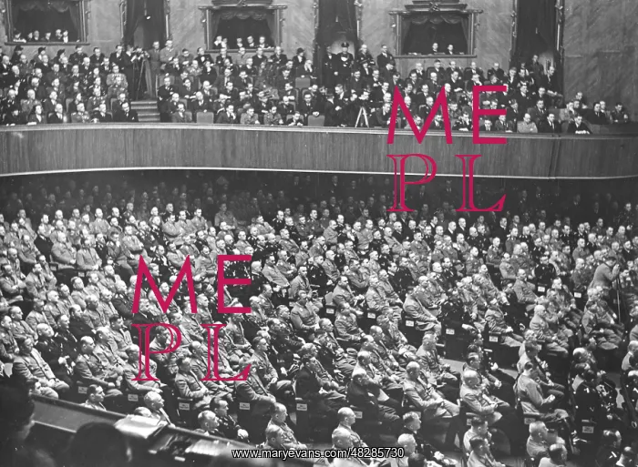 : Reichstag session in the Kroll Opera House in Berlin, 1938 : Reichstag session in the Kroll Opera House in Berlin, 1938