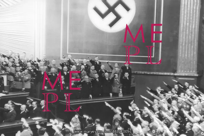 : Reichstag session in the Kroll Opera House in Berlin, 1938 : Reichstag session in the Kroll Opera House in Berlin, 1938
