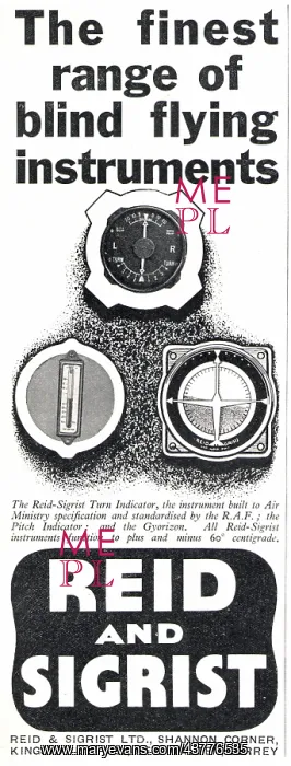 : Reid & Sigrist Aircraft Flight Instruments : Reid & Sigrist Aircraft Flight Instruments