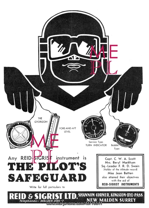 : Reid & Sigrist Aircraft Flight Instruments : Reid & Sigrist Aircraft Flight Instruments