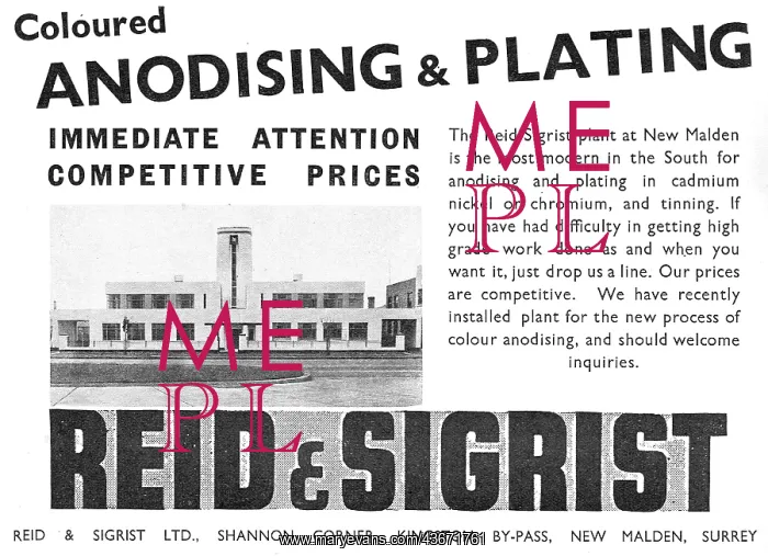 : Reid & Sigrist Aircraft Flight Instruments - Anodising : Reid & Sigrist Aircraft Flight Instruments - Anodising