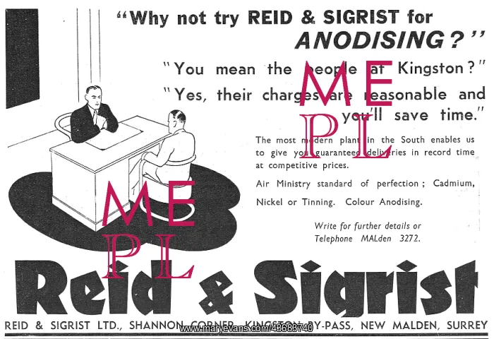 : Reid & Sigrist Aircraft Flight Instruments - Anodising : Reid & Sigrist Aircraft Flight Instruments - Anodising