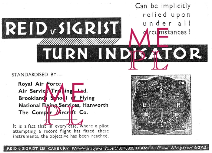 : Reid & Sigrist Turn Indicators Are Used By The NFS : Reid & Sigrist Turn Indicators Are Used By The NFS