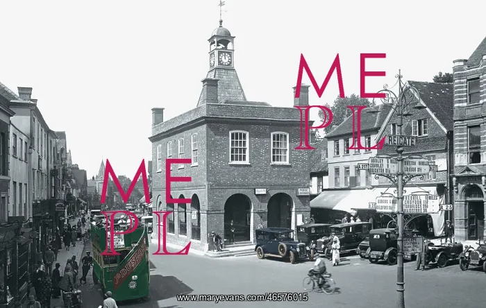  : Reigate, Town Hall and Market Place 1925