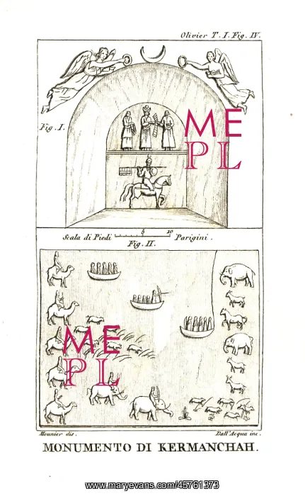 : Reilefs from the momument of Taq-e Bostan : Reilefs from the momument of Taq-e Bostan