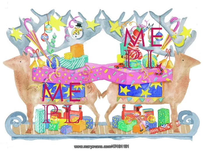 : Reindeer Sleigh cut-out design : Reindeer Sleigh cut-out design