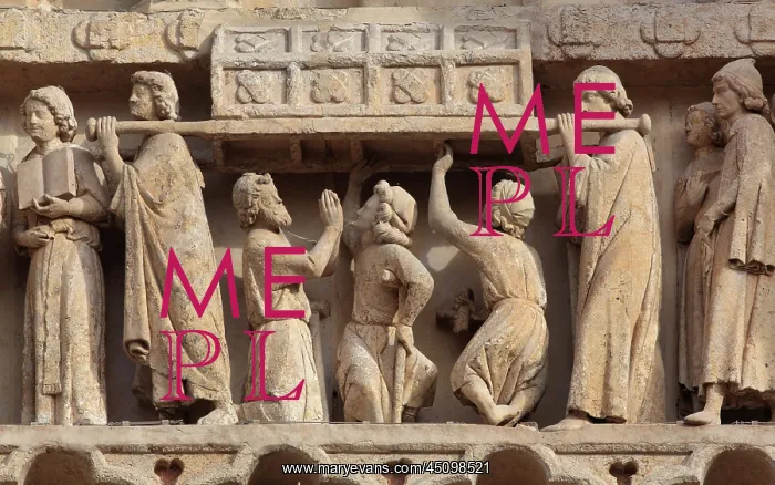 : Relic procession, Tympanum, St Honore portal : Relic procession, Tympanum, St Honore portal