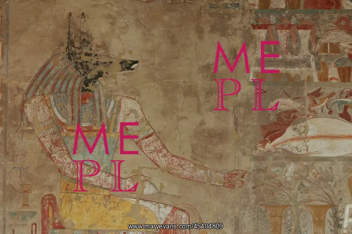 : Relief, Anubis shrine, Temple of Hatshepsut : Relief, Anubis shrine, Temple of Hatshepsut